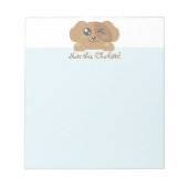 Personalisiert Kawaii Animal - Hund Notizblock (Vorderseite)