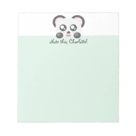Personalisiert Kawaii Animal - Panda Notizblock