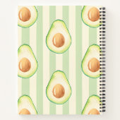 Personalisiert Kawaii Avocado Pattern Notizblock (Rückseite)