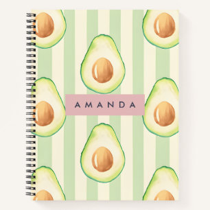 Personalisiert Kawaii Avocado Pattern Notizblock