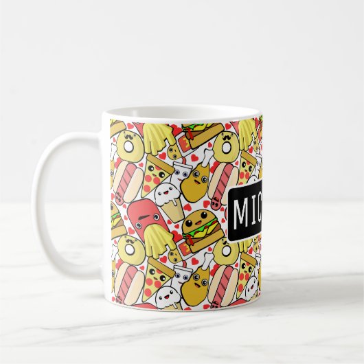 Personalisiert Kawaii Food Kaffeetasse (Links)