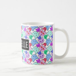 Personalisiert Kawaii Kitty Kaffeetasse