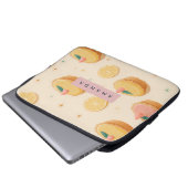 Personalisiert Kawaii Lemon Tart Pattern Laptopschutzhülle (Vorne Knopf)