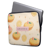 Personalisiert Kawaii Lemon Tart Pattern Laptopschutzhülle (Vorderseite Links)