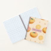 Personalisiert Kawaii Lemon Tart Pattern Notizblock (Innenseite)
