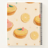 Personalisiert Kawaii Lemon Tart Pattern Notizblock (Rückseite)