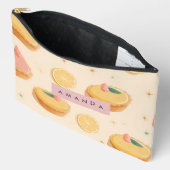 Personalisiert Kawaii Lemon Tart Pattern Zubehörtasche (Offen)