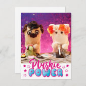 Personalisiert Kawaii Niedlich Plushie Power Plush Postkarte (Vorne/Hinten)
