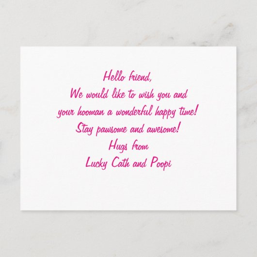 Personalisiert Kawaii Niedlich Plushie Power Plush Postkarte (Rückseite)