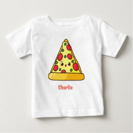 Personalisiert Kawaii Pizza Baby T - Shirt