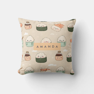 Personalisiert Kawaii Sushi Japanisches Muster Kissen