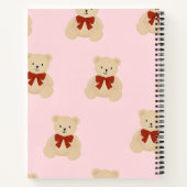 Personalisiert Kawaii Teddy Bear Pattern Notizblock (Rückseite)