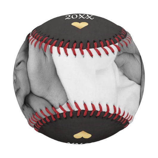 Personalisiert Keepake Babys 1. WeihnachtsBaseball Baseball (Vorderseite)