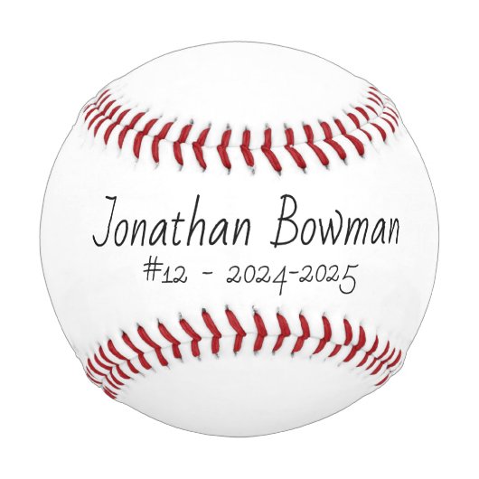 Personalisiert Keepake Baseball (Rückseite)