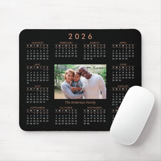 Personalisiert Keepake Foto 2024 Kalender Mousepad (Mit Mouse)