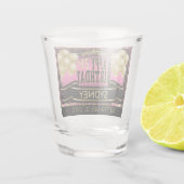 Personalisiert Keepake Happy Birthday - Pink Schnapsglas (Rückseite)
