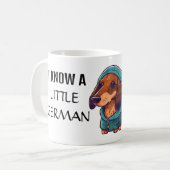 Personalisiert kenne ich einen kleinen deutschen D Kaffeetasse (Vorderseite Links)