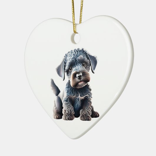 Personalisiert Kerry Blue Terrier Puppy Keramik Ornament (Links)