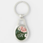 Personalisiert Key Chain Geometric Garden Rose Hun Schlüsselanhänger (Vorderseite)