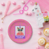 Personalisiert Kid Foto Happy Birthday Unicorn Pappteller (Party)
