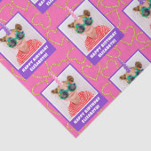 Personalisiert Kid Foto Happy Birthday Unicorn Seidenpapier (Detail)