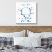 Personalisiert Kids Affirmation Deko | Blauer Elef (Insitu (Schlafzimmer))