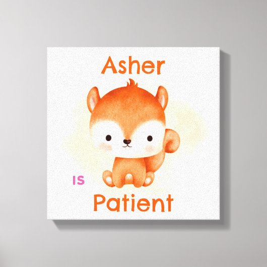 Personalisiert Kids Affirmation Deko |Braunes Eich (Vorderseite)