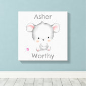 Personalisiert Kids Affirmation Deko | Graumäuse (Insitu (Holzboden))