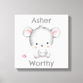 Personalisiert Kids Affirmation Deko | Graumäuse (Vorderseite)
