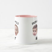 Personalisiert Kids Baby Face Tasse | 2 FOTOS VATE (Zentrum)