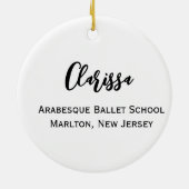 Personalisiert Kids Ballett Tutu Weihnachtsschmuck (Hinten)