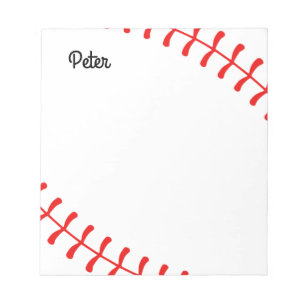Personalisiert Kids Baseball Notepad Notizblock