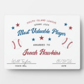 Personalisiert Kids Baseball Team Award Fotoplatte (Vorderseite)