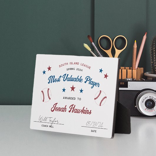 Personalisiert Kids Baseball Team Award Fotoplatte