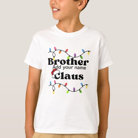Personalisiert Kids Basic White Shirt Bruder Claus (Vorderseite)