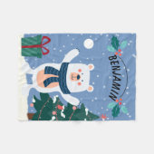 Personalisiert Kids Christmas Fleece Blanket (Vorderseite (Horizontal))