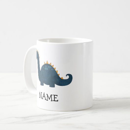 Personalisiert Kids Custom Dinosaurier Kaffeetasse (Vorderseite Links)
