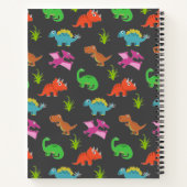 Personalisiert Kids Dinosaur-Muster-Notebook Notizblock (Rückseite)