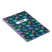 Personalisiert Kids Dinosaur-Muster-Notebook Notizblock (Rechte Seite)