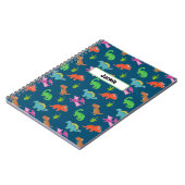 Personalisiert Kids Dinosaur-Muster-Notebook Notizblock (Linke Seite)