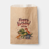 Personalisiert Kids Dinosaurier Geburtstag Geschenktütchen (Vorderseite)
