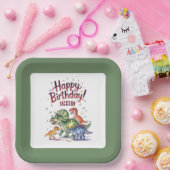 Personalisiert Kids Dinosaurier Geburtstag Pappteller (Party)