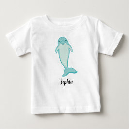 Personalisiert Kids Dolphin Girls Baby T - Shirt