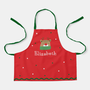 Personalisiert Kids Festive Rentier Weihnachten Schürze
