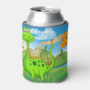 Personalisiert Kids Green Orange Dinosaurier Dosenkühler
