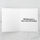 Personalisiert Kids Jurassic Dino Dinosaur Geburts Karte (Innenseite)