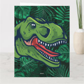 Personalisiert Kids Jurassic Dino Dinosaur Geburts Karte (Rückseite)