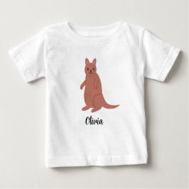 Personalisiert Kids Kangaroos Girls Baby T - Shirt