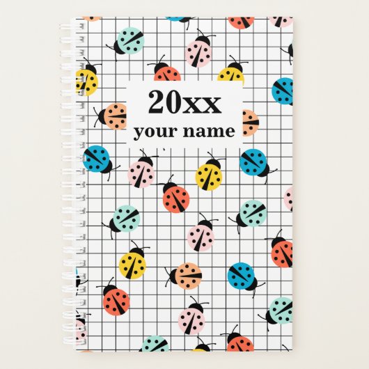 Personalisiert Kids Ladybug Planner Planer (Vorderseite)