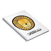 Personalisiert Kids Lion Jungle Tiername Notizblock (Rechte Seite)